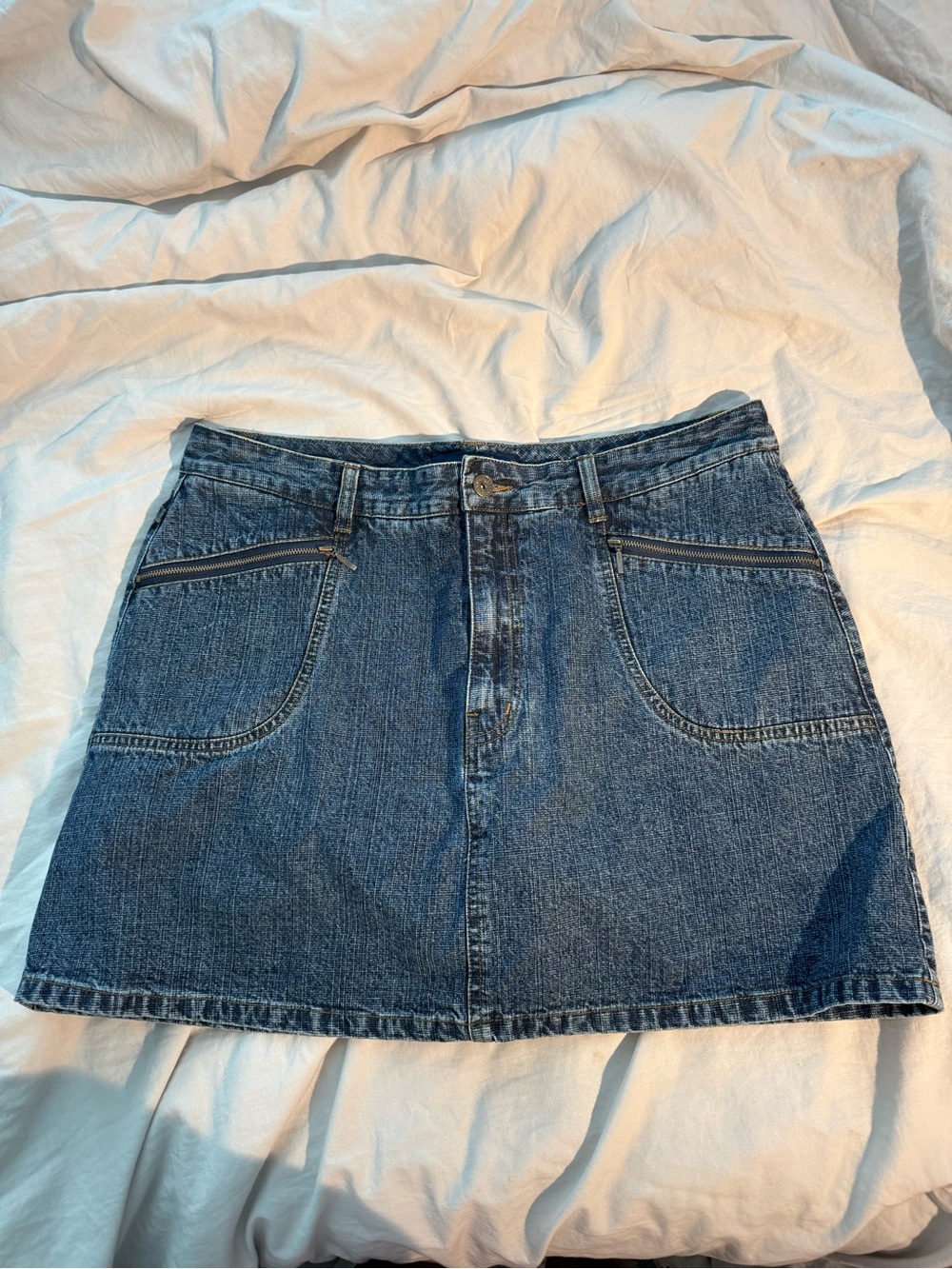 L.A. Blues Dark Blue Denim Mini Skirt